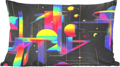 Sierkussens - Kussentjes Woonkamer - 60x40 cm - Abstract - Vormen - Kleurrijk - Lijnen