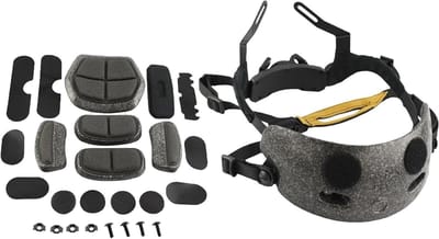 Helm Binnenvoering - Schuim Kussen - Comfortabel Dragen - Verstelbaar Systeem - 9x7x3 inch - Zwart