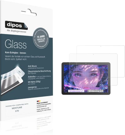 dipos – 2x Matte Pantserfolie geschikt voor MENTUME X70 | 9H Screenprotector
