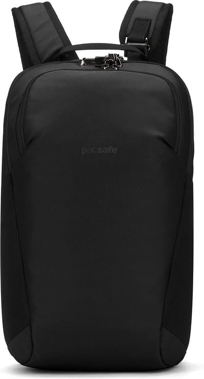 Pacsafe Vibe Backpack - 20 L - Rugtas - RFID-blokkerend - Geschikt voor 13-inch laptop - PopNLock veiligheidsclip - Rugzak - Zwart