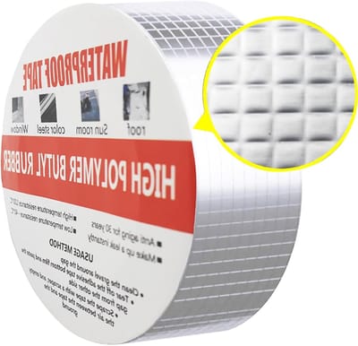 Waterdichte Butyl Rubber Tape voor Daklekkage en Oppervlakte Scheuren, Aluminium Folie, 5 m x 5 cm x 1 mm, Sterke Hechting en Duurzaam Gebruik