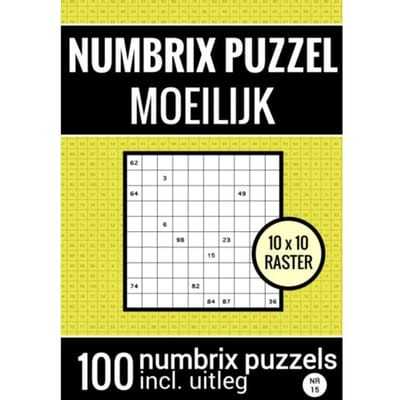 Numbrix Puzzel Moeilijk Voor Ver Gevorderden - Puzzelboek Met 100 Numbrix Puzzels - Nr.15 - Puzzelboeken & Meer