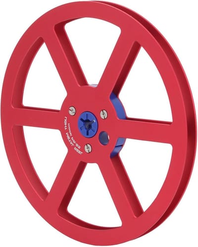 7 Inch Metalen Haspel voor 1/4 Tape Decks - Aluminium - 6 Gaten - Universeel - Inclusief Roestvrijstalen Schroeven - Vervanging voor Beschadigde Reel - Zilver - Geluidstape