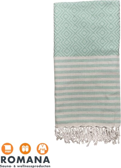Romana Products Saron Hamamdoek - Baddoek - Strandlaken - Saunalaken 100cm x 180cm - Licht Groen