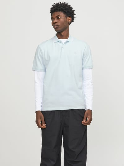 Jack & Jones Poloshirt Jcohass Logo Polo Ss Ln 12252395 Soothing Sea Mannen Maat - M