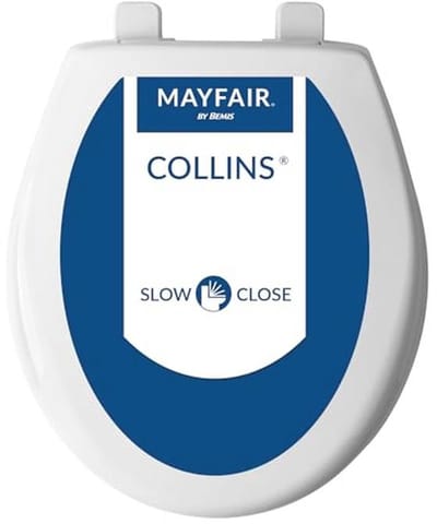 Langzaam sluitende toiletbril met Super Grip Bumpers - Duurzaam, rond en eenvoudig te installeren