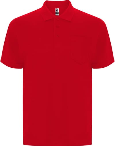 Heren Poloshirt met borstzak model Centauro merk Roly 190 grm maat M Rood