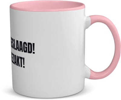 Akyol - geslaagd gezakt koffiemok - theemok - roze - Geslaagd - cadeau geslaagd - cadeau - cadeau voor eindexamen - 350 ML inhoud