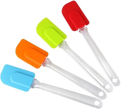 Spatel silicone-Spatel-Siliconen Keukengerei-Rubberen Spatel-Antiaanbak-Hittebestendig-Koken-Bakken-Mixen-4 stuks