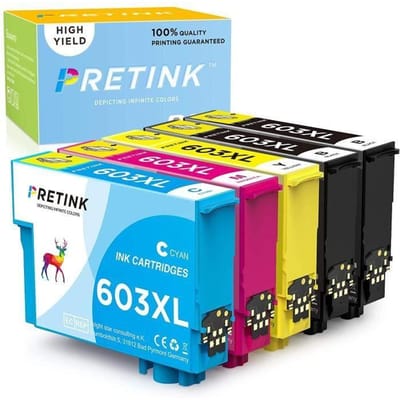 Cartouche encre Compatible d'imprimante PRETINK 603XL de Remplacement pour Epson 603 XL - Noir