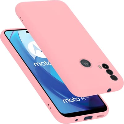 Cadorabo Hoesje geschikt voor Motorola MOTO E20 / E30 / E40 in LIQUID ROZE - Beschermhoes gemaakt van flexibel TPU silicone Case Cover