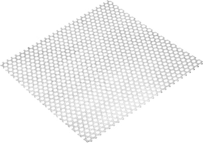 Geperforeerde plaat - Metaal gaas - Decoratie en bescherming - Roestvrij staal 304 - 35x35cm - Zilver