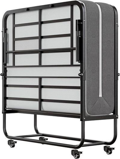 Vouwbed met Matras - Gastenbed Opklapbed - Logeren en Slapen - 127 cm Traagschuim Matras - 190x97cm - Grijs