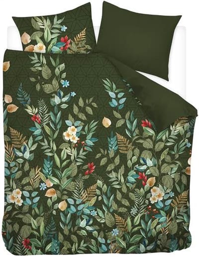 Snoozing Zahra Dekbedovertrek - Tweepersoons - 200x200/220 cm - Groen