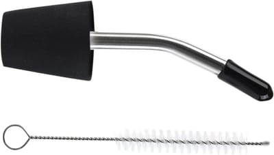 Waterkoker Uitloop Adapter - Verlengde Schenktuit - Nauwkeurig Schenken - Hittebestendig Siliconen - 15-19 mm Diameter - Zwart