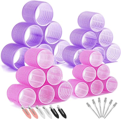 Solidchoice - Set van 36 Zelfklevende Krulspelden voor Lang Haar