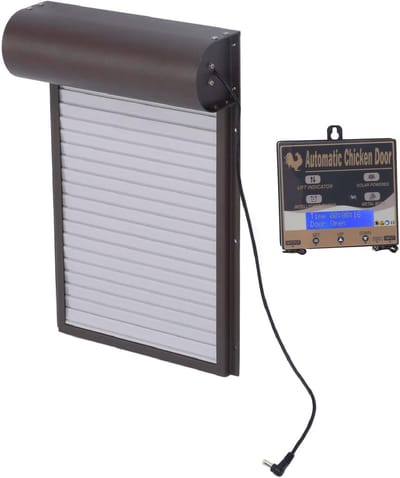 Automatische Kippendeur - Kippenhok Deuropener - Veilige Vogelverblijven - 3-in-1 Bediening - 37x25cm Deur - Bruin