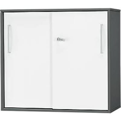 Schäfer Shop  Select SET UP aanbouw-/opzetschuifdeurkast, 2 OH, B 800 x D 420 x H 726 mm, grafiet/wit