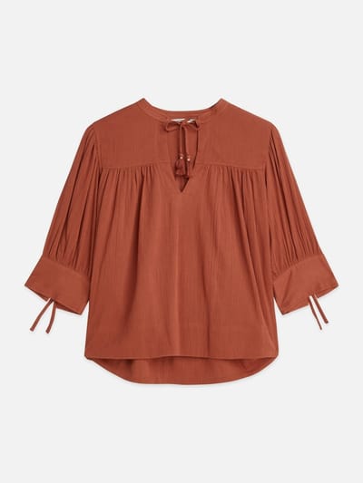 Scotch & Soda Relaxed Blouse With Gathers