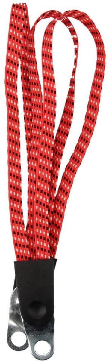 Snelbinder - Bike Parts Snelbinder voor op de Fiets - Bagagerek – 1 Stuks – 60x3x1cm – In Allerlei Kleuren | Elastieken Bindersset voor de Bagagedrager | Fietsonderdelen Klein - Rood