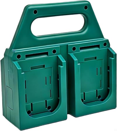 Batterijhouder - Accu organizer - Accu's opbergen - 4 Sleuven - 160 x 70 x 160 mm - Zwart