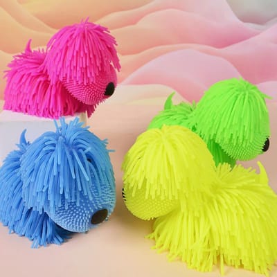 Shaggy Dog Squishy Speelgoed Zachte Lijm Kawaii Knijpbaar Stressverlichter Huisdieren Kleurrijk Klein Speelgoed Gemakkelijk en Handig Leuke Cadeaus