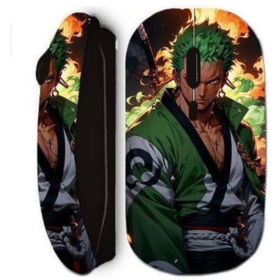 Souris sans fil - Maniacase - One Piece Zoro - 3D art - Noir - USB