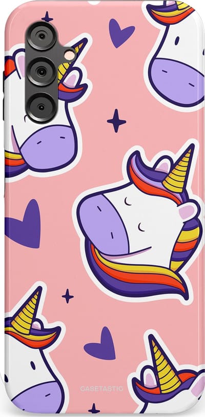 Casetastic Hoesje Geschikt voor Samsung A14 (5G/4G) - Stijlvolle Beschermende Duo-layer Case - Unicornhart