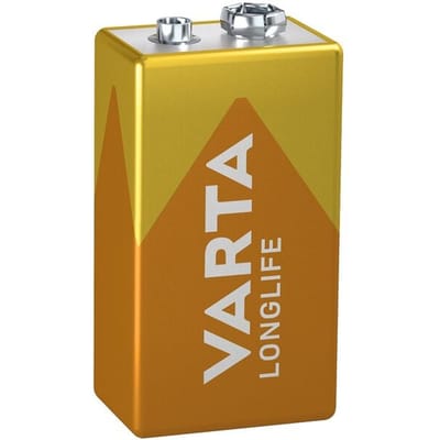 E-block batterij VARTA Longlife, 9 V, extra lange levensduur, 1 stuk, alkaline mangaan