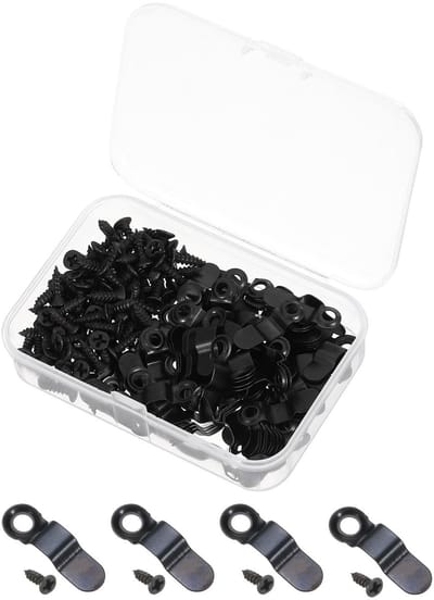 Dailygoods- Fotolijstclips 100 Stuks - Zwarte Draaiknoppen
