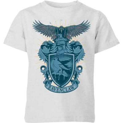 Harry Potter Ravenclaw Drawn Crest kinder t-shirt - Grijs - 134/140 (9-10 jaar)