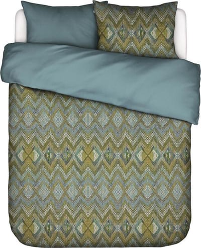 ESSENZA Fabienne Dekbedovertrek Olive - Lits-jumeaux XL – 260x220 cm + 2 kussenslopen 60x70 cm