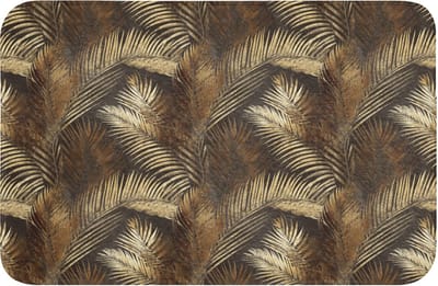 Badmat 60x40 cm - Antislip - Tropisch - Bladeren - Goud - Badmatten voor badkamer - Badkamermat - Douchemat - Badkamer mat