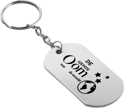 Akyol - de liefste oom van de wereld sleutelhanger - Oom - familie - cadeau - 54 x 29mm