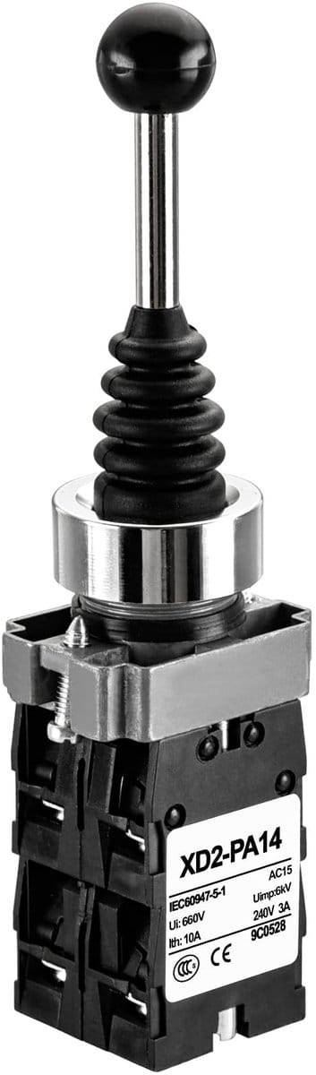 Allecto - Monolever Joystick Schakelaar - 2NO 2NC - 4 Richting Vergrendeling Type - AC 600V - Duurzaam en Betrouwbaar - Ideaal voor Industrie ...
