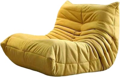 Luie Vloerbank - Zitzak Sofa - Ontspannen Zitten - 45D Schuimvulling - 75 x 95 cm - Oranje