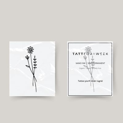 Tijdelijke tattoo geplukte bloemen | Neptattoo volwassenen | Tijdelijke tattoo voor volwassenen | Temporary tattoo | Plaktattoos voor volwassenen | Neptattoos | Probeer zorgeloos een tattoo | tattforaweek