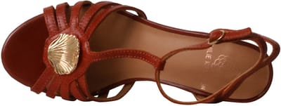 Leren sandalen met hak van Emelie Karston Callista