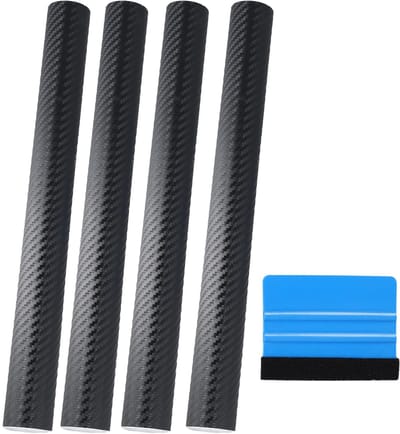Dailygoods- Carbonfolie Mat Zwart 150 x 300 cm - Zelfklevende 3D Vinyl Folie - UV-bestendig - Waterdicht - Voor Auto/Motorfiets - Duurzaam PVC - Autofolie