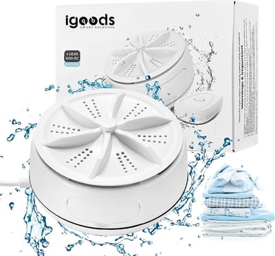 Igoods Draagbare Wasmachine - Vlekkenverwijderaar - Mini Wasmachine - 4 Versnellingen - UV Reiniging - 2kg Opslag