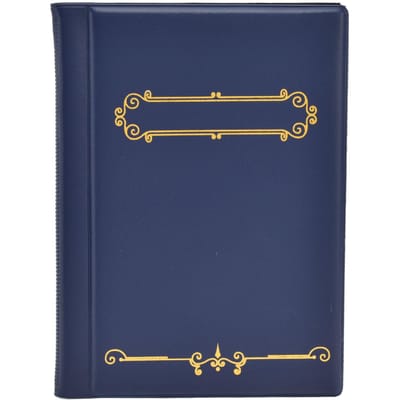 Livre de Collection de Pièces Grande Capacité Conception Antidérapante Bonne Résistance à l'Eau 120 Poches Porte-Pièces bleu