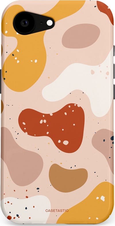 Casetastic Hoesje Geschikt voor Apple iPhone 16e Magsafe - Stijlvolle Beschermende Duo-layer Case - Terrazzoque
