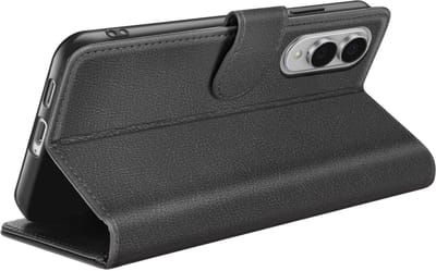 Zanae, Hoesje geschikt voor Galaxy S25 Edge - Wallet Case & Magneetsluiting, Zwart