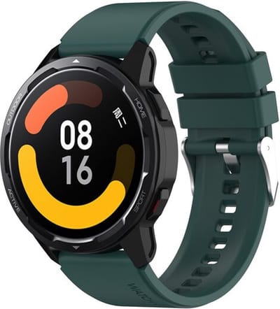 By Qubix - Geschikt voor Garmin bandje - Geschikt voor Garmin Vivoactive 4 / 4L - Siliconen sportband - Donkergroen - Smartwatch bandje 22mm