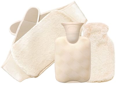 3-in-1 kruik - 1 liter kruik - Met zachte pluche hoes en heupband - Verlengde heupband kruik - Vulbaar met water - Kan worden gebruikt om handen, nek, schouders en rug te verwarmen