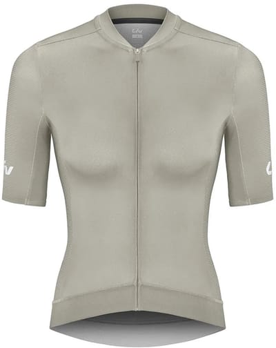Liv Vantage Korte Mouw Wielertrui Beige M Vrouw