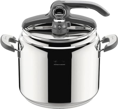 Snelkookpan van roestvrij staal 24 cm - stoomkookpan voor inductie en gas