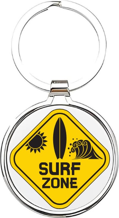 Akyol - Surf zone Sleutelhanger - sport - Surfers - Surfen - sporten - olympischesport - watersport - surfboard - golfrijden - plankzeilen - zee - vakantie - 4 x 7,5 CM