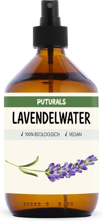 Puturals Lavendelwater 100% Biologisch - 500ml - Puur en Vegan - Lavendelwater voor Gezicht en Haar - Lavendel Spray Kalmeert en Hydrateert
