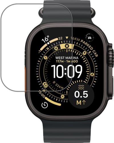 Screenprotector - Geschikt voor Apple Watch Ultra 3 (49 mm) - Sterk & Shockproof - Tempered Glass - Beschermglas Screen Cover - Gehard Glas - Bescherm Protector voor Smartwatch